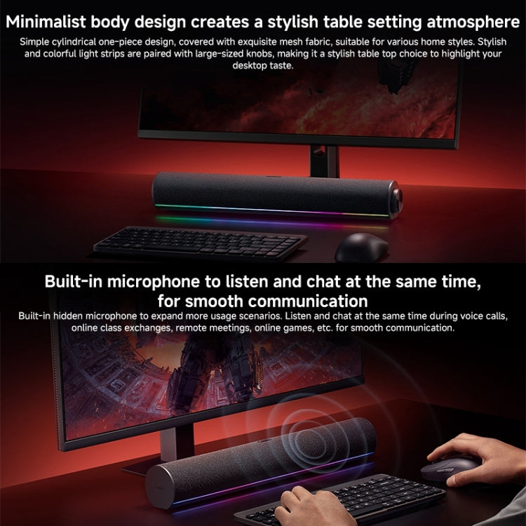 Lisslune | Xiaomi Redmi Computer Bluetooth Speaker with RGB Ambient Light (Black)