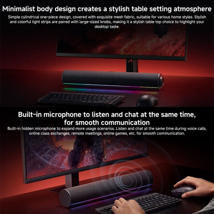 Lisslune | Xiaomi Redmi Computer Bluetooth Speaker with RGB Ambient Light (Black)