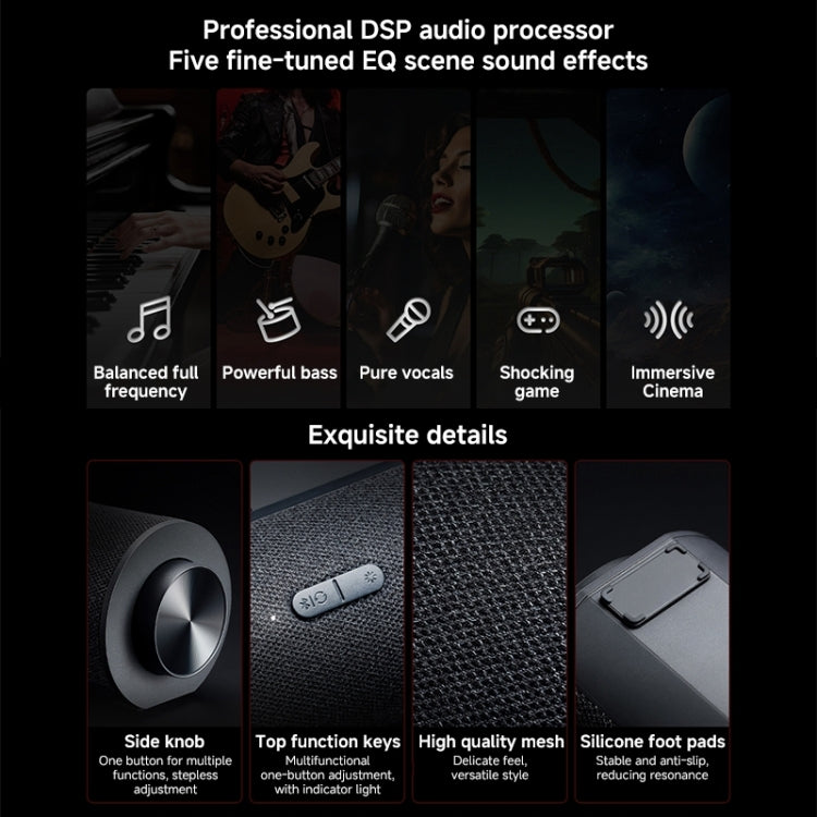 Lisslune | Xiaomi Redmi Computer Bluetooth Speaker with RGB Ambient Light (Black)
