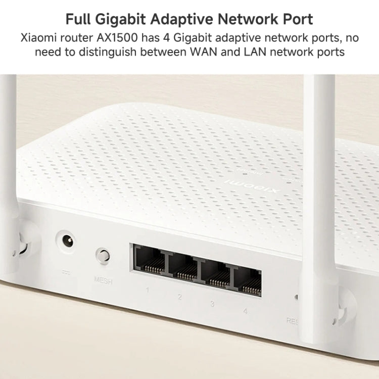 Lisslune | Xiaomi AX1500 4-Channel Independent Signal Amplifier WiFi 6 Dual Band Router, US Plug (White)