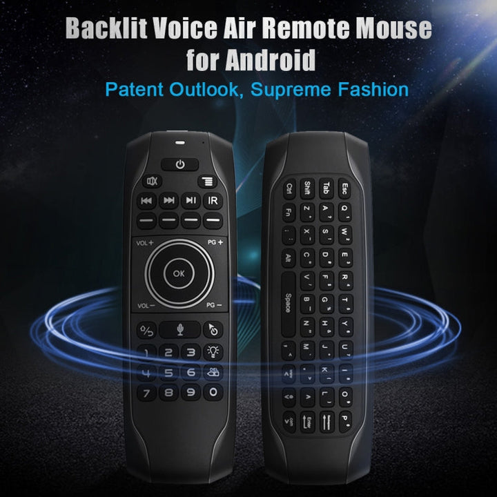 Lisslune | G7V Pro 2.4GHz Fly Air Mouse LED backlight Wireless keyboard remote control with gyroscope for Android TV Box / PC, support for smart voice
