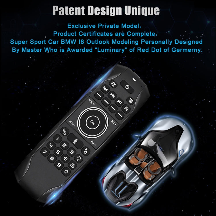 Lisslune | G7V Pro 2.4GHz Fly Air Mouse LED backlight Wireless keyboard remote control with gyroscope for Android TV Box / PC, support for smart voice