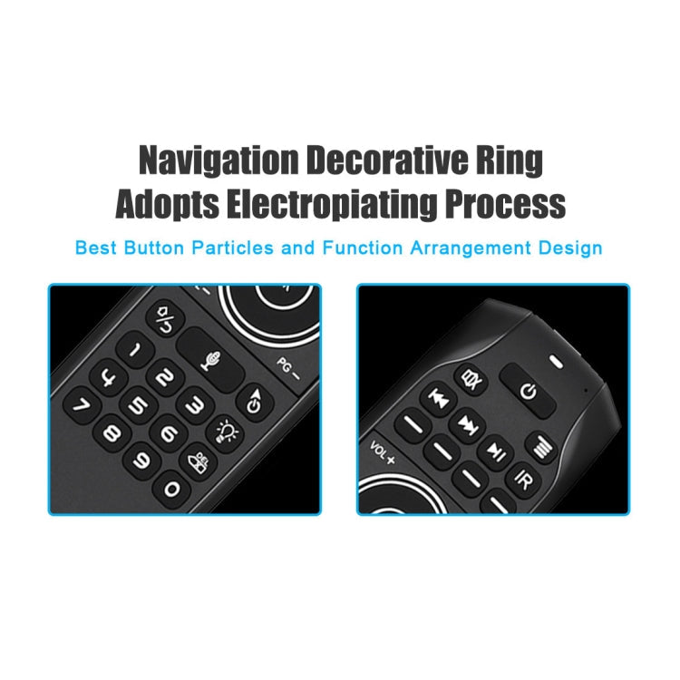 Lisslune | G7V Pro 2.4GHz Fly Air Mouse LED backlight Wireless keyboard remote control with gyroscope for Android TV Box / PC, support for smart voice