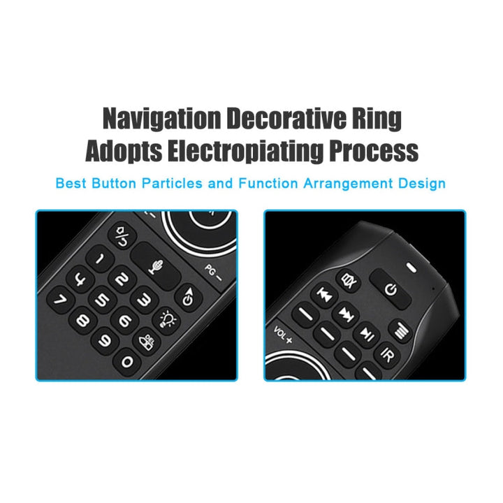 Lisslune | G7V Pro 2.4GHz Fly Air Mouse LED backlight Wireless keyboard remote control with gyroscope for Android TV Box / PC, support for smart voice