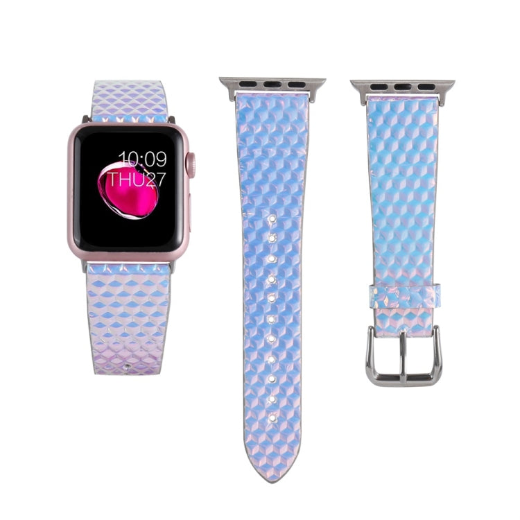 Lisslune | For Apple Watch 5 & 4 40mm / 3 & 2 & 1 38mm Color Changing Glitter Fish Scale Texture Watch Strap (Rhomboid)