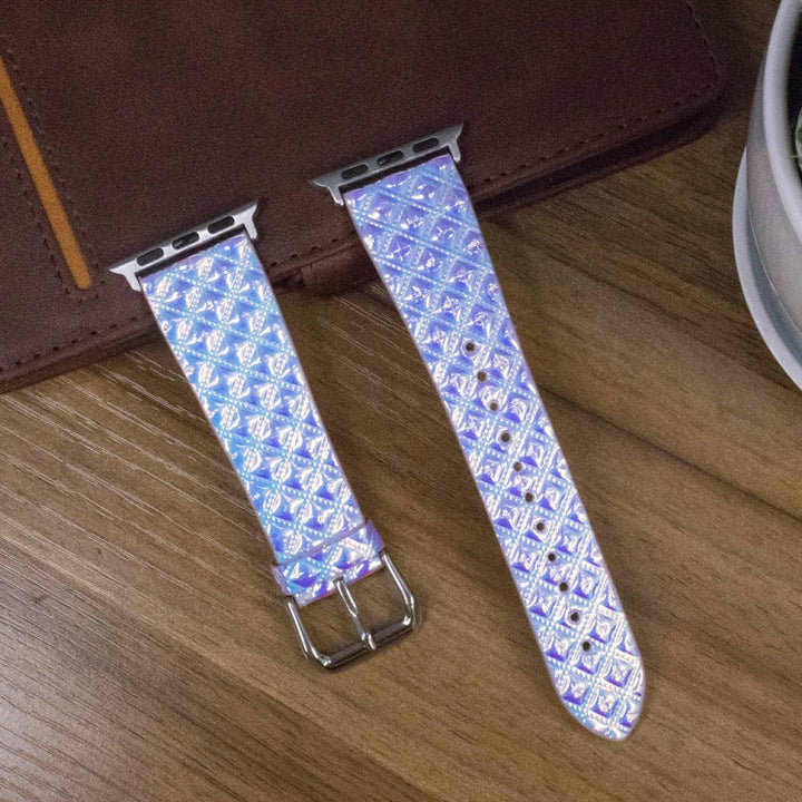 Lisslune | For Apple Watch 5 & 4 44mm / 3 & 2 & 1 42mm Discoloration Glitter Fish Scale Structure Watch Band (Square)