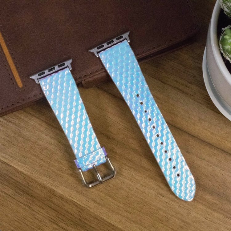Lisslune | For Apple Watch 5 & 4 44 mm / 3 & 2 & 1 42 mm Discoloration Glitter Fish Scale Texture Watch Band (Rhombic)