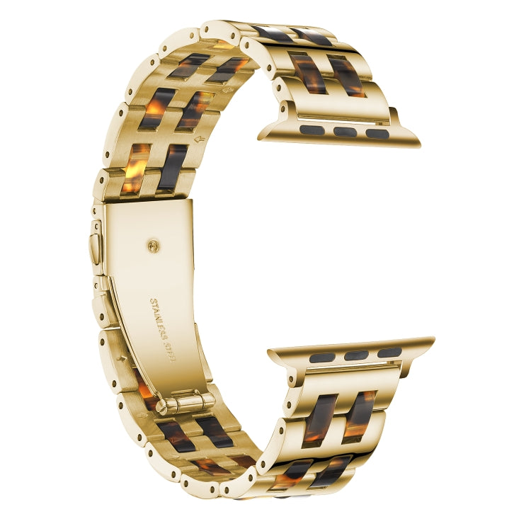 Lisslune | For Apple Watch 5 & 4 44mm / 3 & 2 & 1 42mm Stainless Steel + Resin Band (Hawksbill)