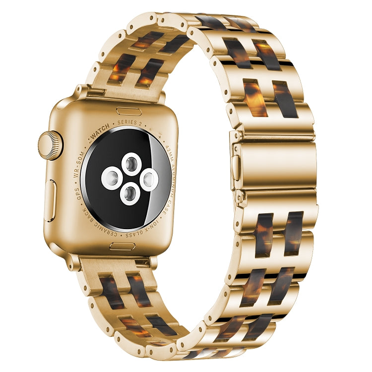 Lisslune | For Apple Watch Series 8&7 41mm / SE 2&6&SE&5&4 40mm / 3&2&1 38mm Stainless Steel + Resin Bracelet (Hawksbill)
