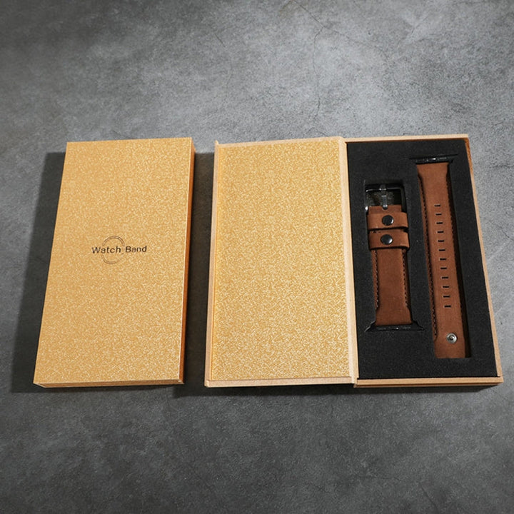 Lisslune | For Apple Watch 5 & 4 40mm / 3 & 2 & 1 38mm Leather Watch Strap (Coffee Color)