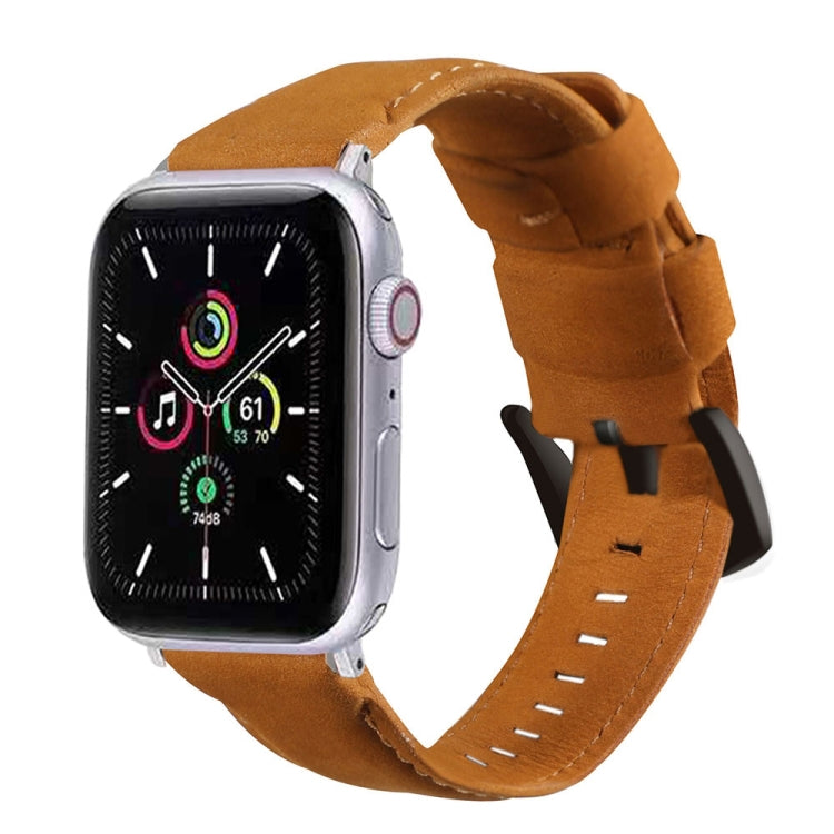 Lisslune | For Apple Watch 5 & 4 44mm / 3 & 2 & 1 42mm Leather Watch Band (Brown)