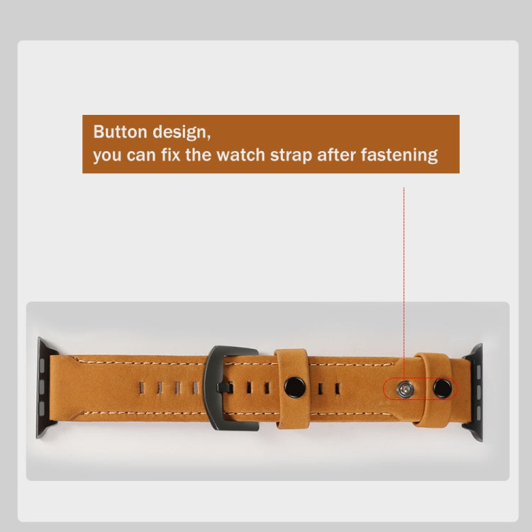Lisslune | For Apple Watch 5 & 4 44mm / 3 & 2 & 1 42mm Leather Watch Band (Brown)