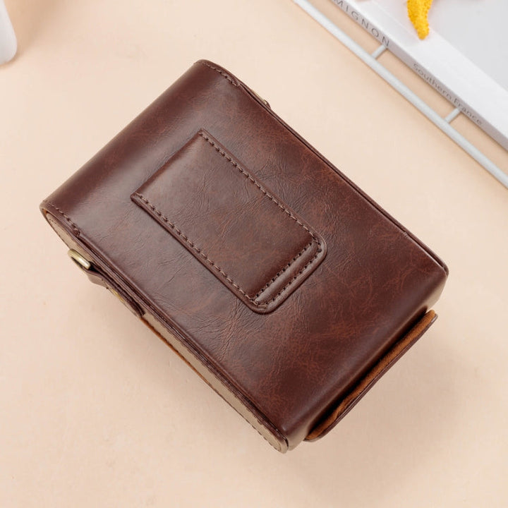 Lisslune | For FUJIFILM X100VI Full Body Leather Camera Case Bag with Strap (Coffee)