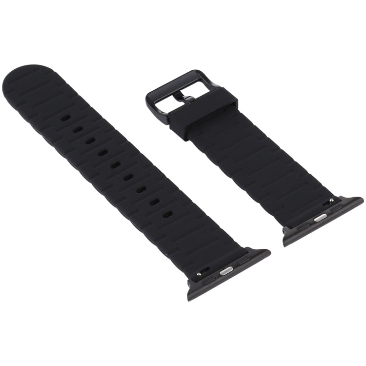Lisslune | For Apple Watch Series 8&7 41mm / SE 2&6&SE&5&4 40mm / 3&2&1 38mm Silicone Wave Style Watch Band (Red)