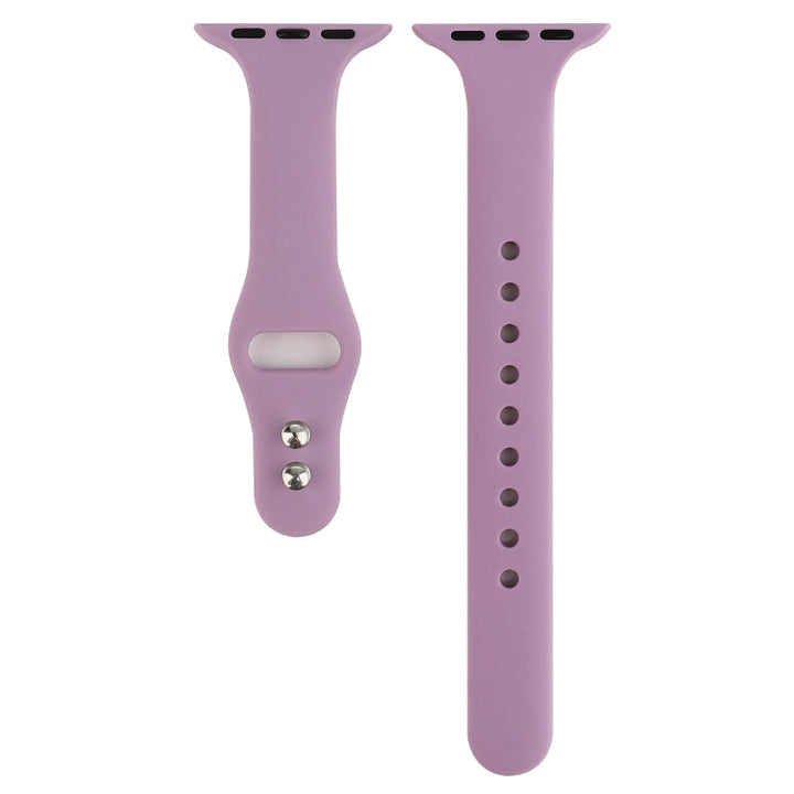 Lisslune | For Apple Watch 5 & 4 44mm / 3 & 2 & 1 42mm Thin Silicone Double Shock Watch Strap (Lavender)