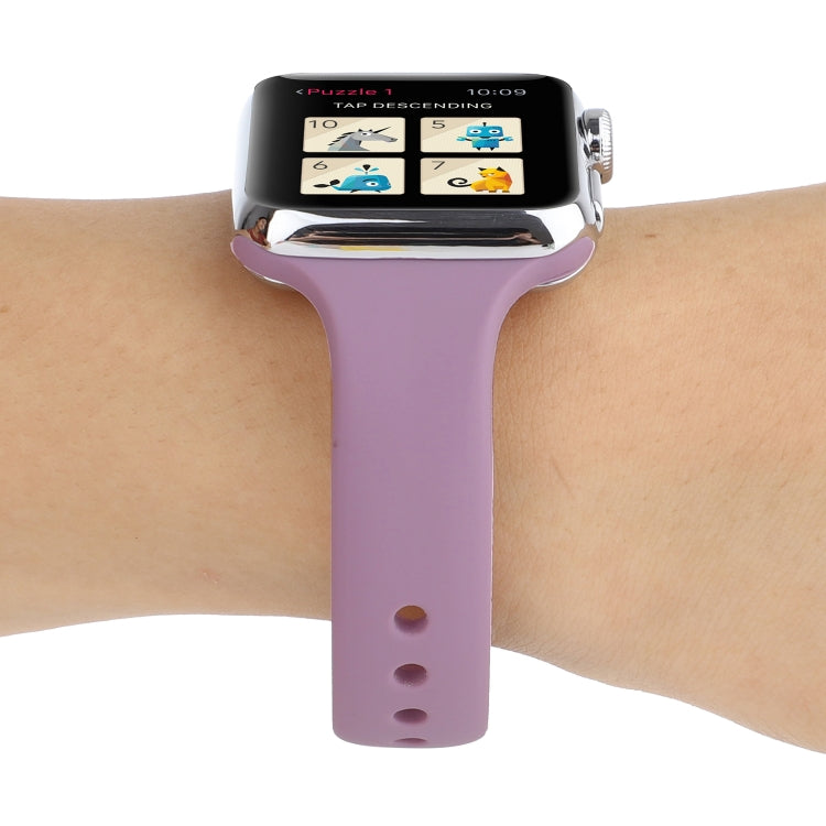 Lisslune | For Apple Watch 5 & 4 44mm / 3 & 2 & 1 42mm Thin Silicone Double Shock Watch Strap (Lavender)