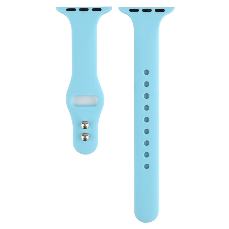 Lisslune | For Apple Watch 5 & 4 44mm / 3 & 2 & 1 42mm Thin Silicone Double Buckle Watch Band (Emerald Green)