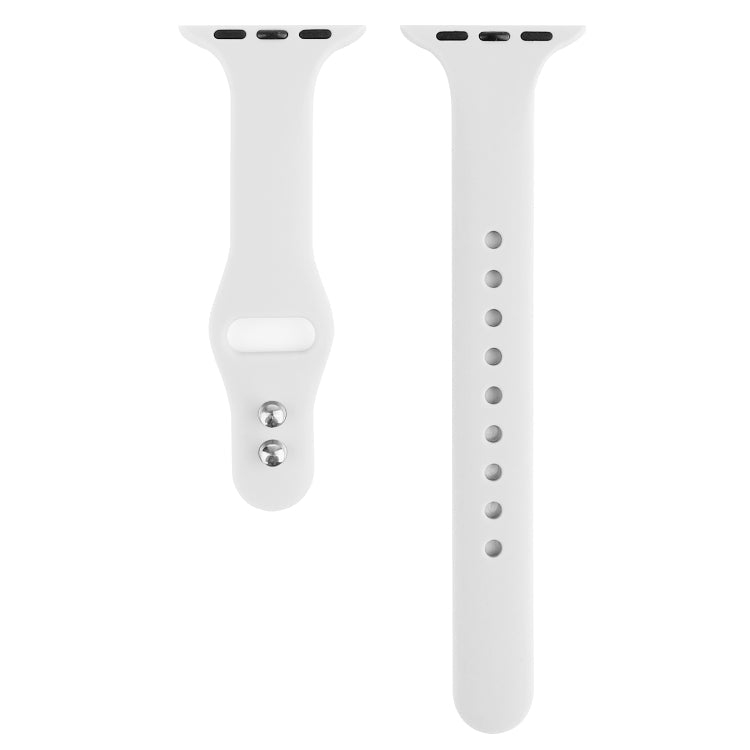 Lisslune | For Apple Watch 5 & 4 44mm / 3 & 2 & 1 42mm Slim Silicone Double Loop Watch Band (Porcelain)