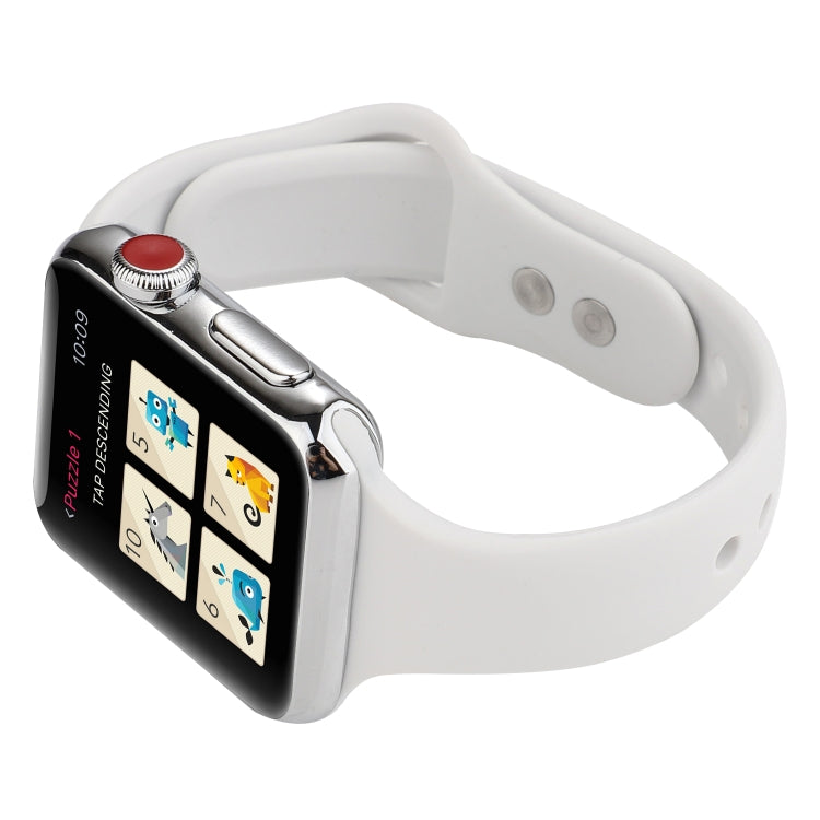 Lisslune | For Apple Watch 5 & 4 44mm / 3 & 2 & 1 42mm Slim Silicone Double Loop Watch Band (Porcelain)