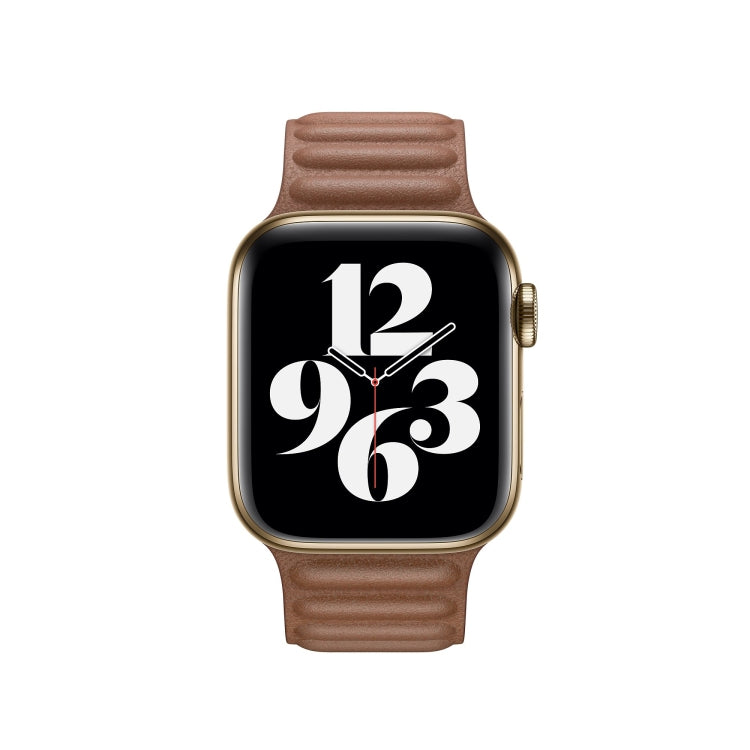 Lisslune | For Apple Watch Ultra 49mm & Watch Ultra 2 49mm / Series 9 & 8 & 7 45mm / SE 3 & SE 2 & 6 & SE & 5 & 4 44mm / 3 & 2 & 1 42mm Leather Watch Band (Brown)