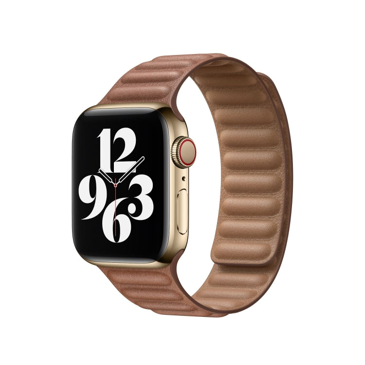 Lisslune | For Apple Watch Ultra 49mm & Watch Ultra 2 49mm / Series 9 & 8 & 7 45mm / SE 3 & SE 2 & 6 & SE & 5 & 4 44mm / 3 & 2 & 1 42mm Leather Watch Band (Brown)
