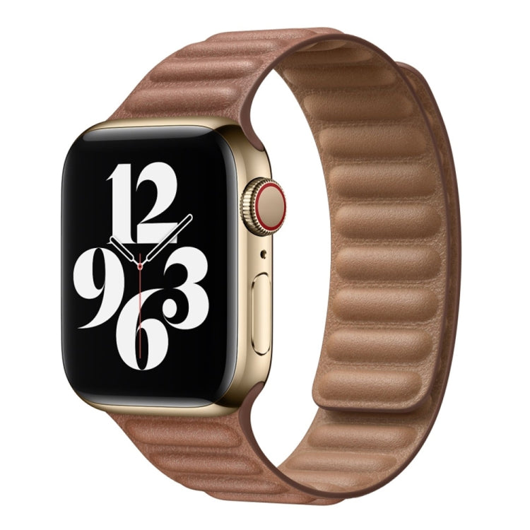 Lisslune | For Apple Watch Ultra 49mm & Watch Ultra 2 49mm / Series 9 & 8 & 7 45mm / SE 3 & SE 2 & 6 & SE & 5 & 4 44mm / 3 & 2 & 1 42mm Leather Watch Band (Brown)