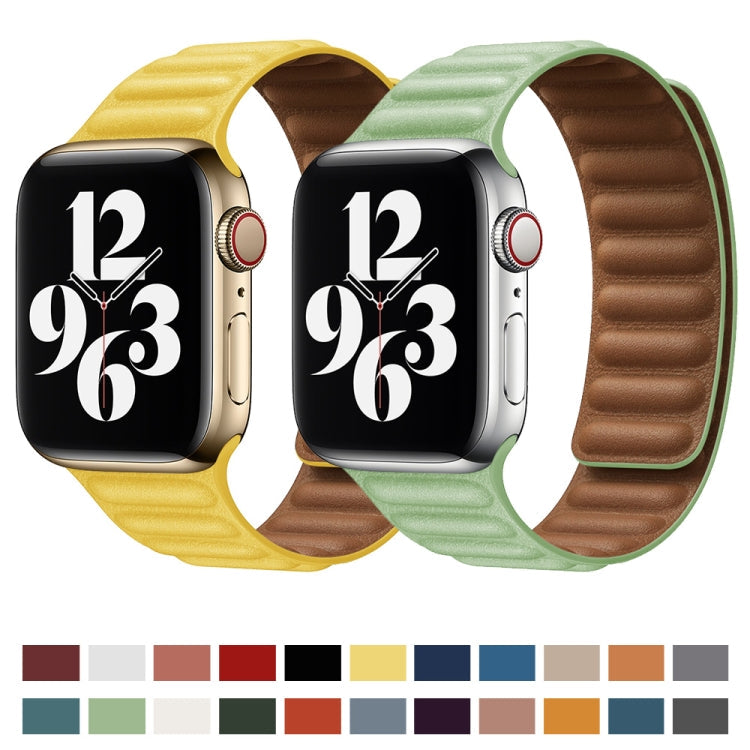Lisslune | For Apple Watch Ultra 49mm & Watch Ultra 2 49mm / Series 9 & 8 & 7 45mm / SE 3 & SE 2 & 6 & SE & 5 & 4 44mm / 3 & 2 & 1 42mm Leather Watch Band (Brown)