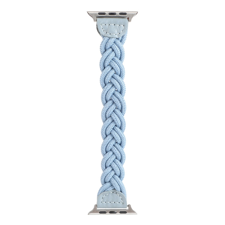 Lisslune | Elastic Woven Watch Band for Apple Watch Series 7 41mm / 6 & SE & 5 & 4 40mm / 3 & 2 & 1 38mm, Length: 150mm (Sky Blue)