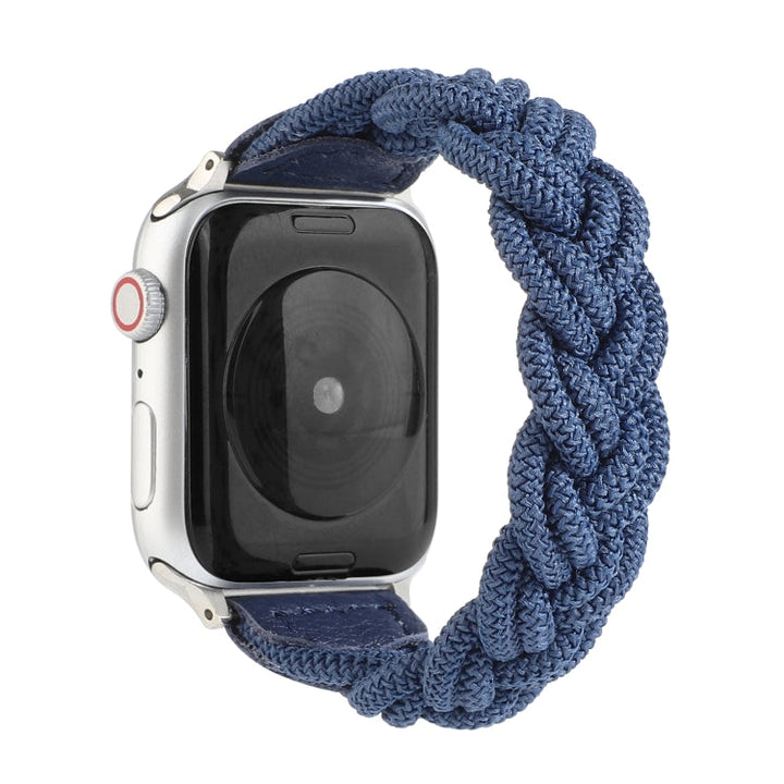 Lisslune | Elastic woven bracelet for the Apple Watch Series 7 41mm / 6 & SE & 5 & 4 40mm / 3 & 2 & 1 38mm, Length:150mm(Blue)