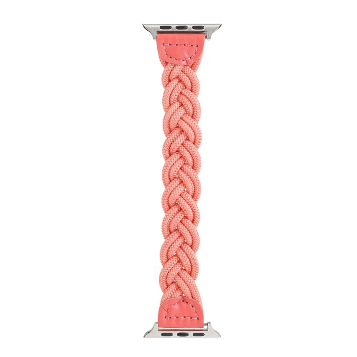 Lisslune | Elastic woven watch band for Apple Watch Series 9&8&7 41mm / SE 3&SE 2&6&SE&5&4 40mm / 3&2&1 38mm, Length:160mm (Watermelon Red)