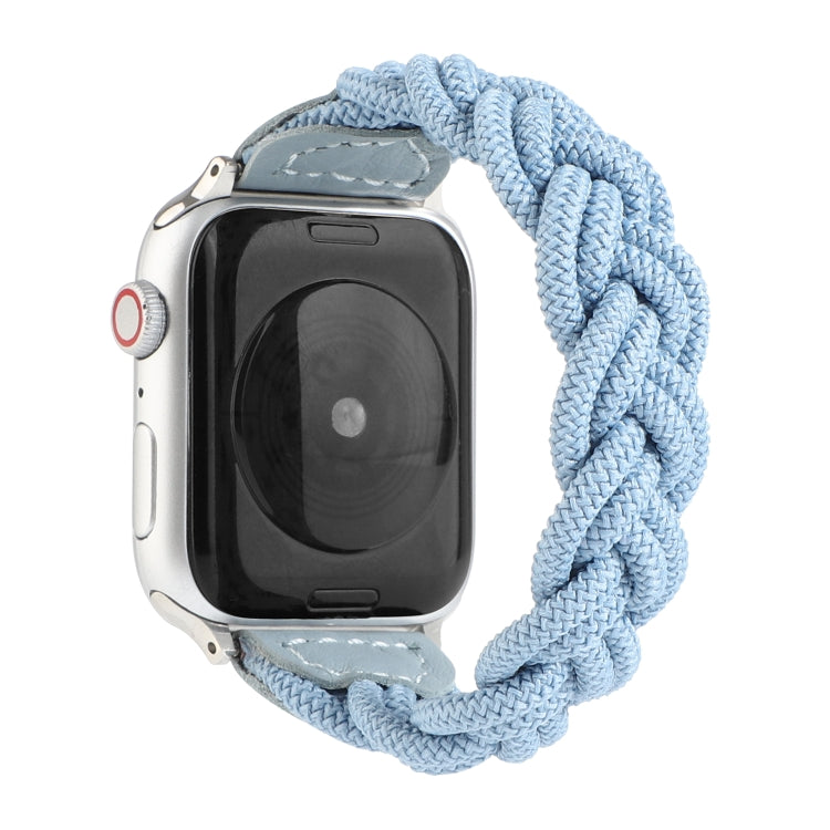 Lisslune | Elastic Woven Strap for Apple Watch Series 9&8&7 41mm / SE 3&SE 2&6&SE&5&4 40mm / 3&2&1 38mm, Length:160mm (Sky Blue)