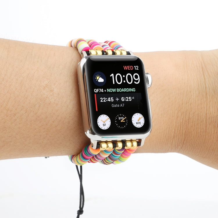 Lisslune | Bohemian Style Soft Ceramic Ball Bracelet For Apple Series 7 41mm / 6 & SE & 5 & 4 40mm / 3 & 2 & 1 38mm(Color)