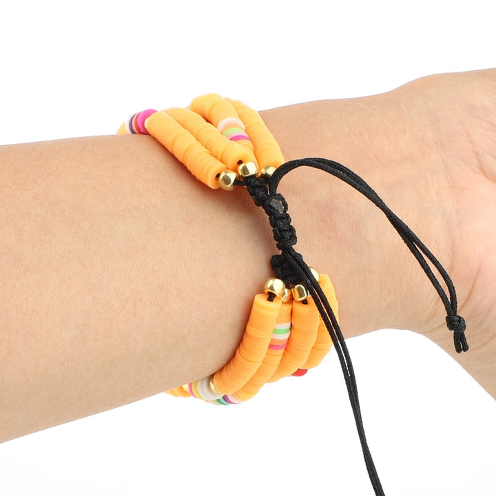 Lisslune | Bohemian-style soft ceramic bead strap for Apple Series 7 41mm / 6 & SE & 5 & 4 40mm / 3 & 2 & 1 38mm (Yellow)