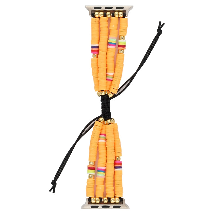 Lisslune | Bohemian Style Soft Ceramic Bead Strap For Apple Series 7 45mm / 6 & SE & 5 & 4 44mm / 3 & 2 & 1 42mm(Yellow)