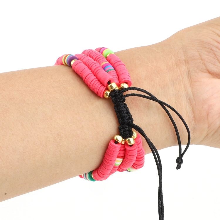 Lisslune | Bohemian style soft ceramic beads strap for Apple Series 7 45mm / 6 & SE & 5 & 4 44mm / 3 & 2 & 1 42mm (Rose)