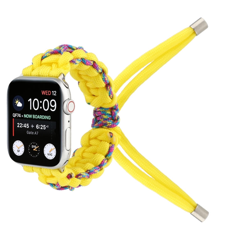 Lisslune | Braided Umbrella Cord Strap for Apple Series 7 41mm / 6 & SE & 5 & 4 40mm / 3 & 2 & 1 38mm (Yellow)