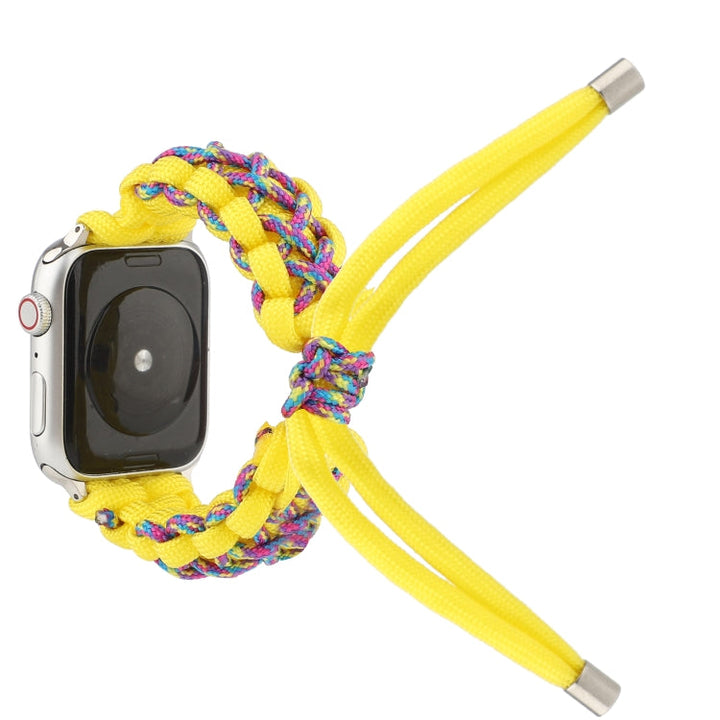 Lisslune | Braided Umbrella Cord Strap for Apple Series 7 41mm / 6 & SE & 5 & 4 40mm / 3 & 2 & 1 38mm (Yellow)