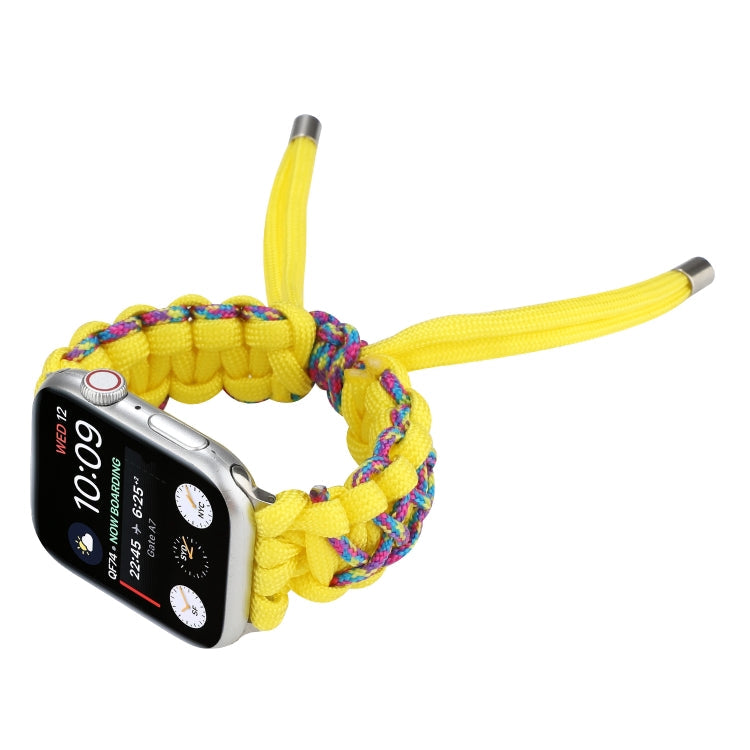 Lisslune | Braided Umbrella Cord for Apple Series 7 45mm / 6 & SE & 5 & 4 44mm / 3 & 2 & 1 42mm (Yellow)