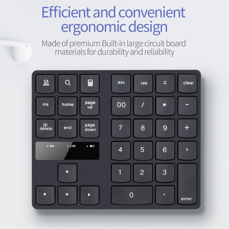 Lisslune | 533 35 Keys 2.4G Ultra-thin Design Wireless Charger Digital Keyboard