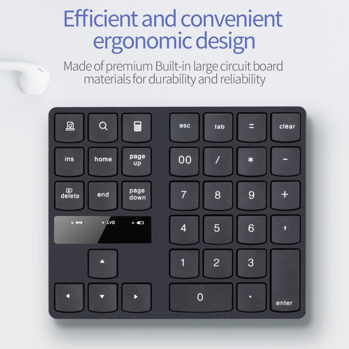 Lisslune | 533 35 Keys 2.4G Ultra-thin Design Wireless Charger Digital Keyboard