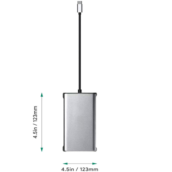 Lisslune | 12 in 1 HDMI x2 + USB3.0 + USB2.0 + PD Charging + VGA + RJ45 + 3.5mm Jack + TF/SD x2 Type-C / USB-C HUB Docking Station (Dark Gray)