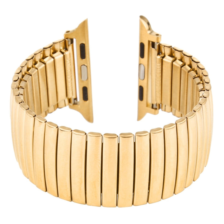 Lisslune | Elastic Aluminium Watch Band for Apple Watch Series 9&8&7 41mm / SE 3&SE 2&6&SE&5&4 40mm / 3&2&1 38mm (Gold)