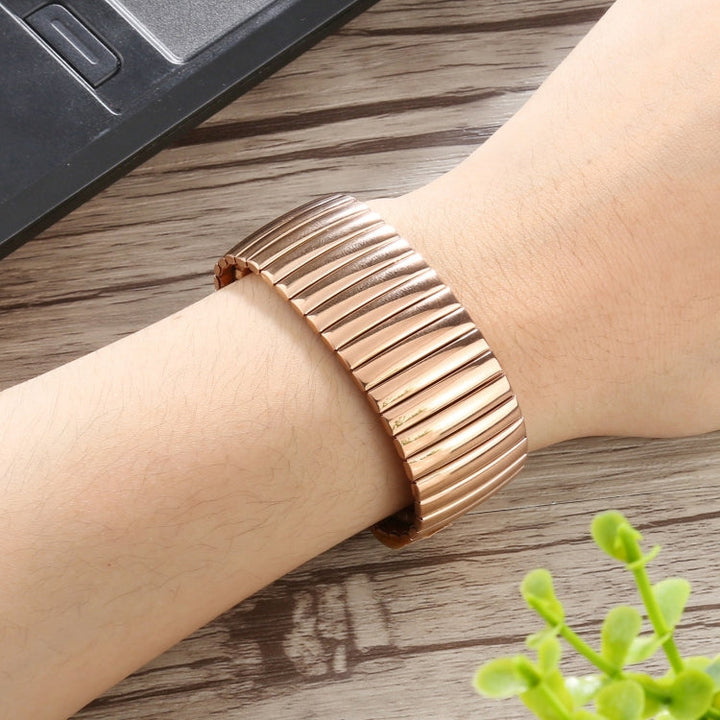 Lisslune | Elastic Aluminium Watch Band for Apple Watch Series 7 41mm / 6 & SE & 5 & 4 40mm / 3 & 2 & 1 38mm (Rose Gold)