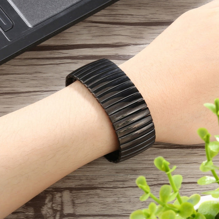 Lisslune | Elastic Aluminum Watch Band for Apple Watch Ultra 49mm & Watch Ultra 2 49mm / Series 9 & 8 & 7 45mm / SE 3 & SE 2 & 6 & SE & 5 & 4 44mm / 3 & 2 & 1 42mm (Black)