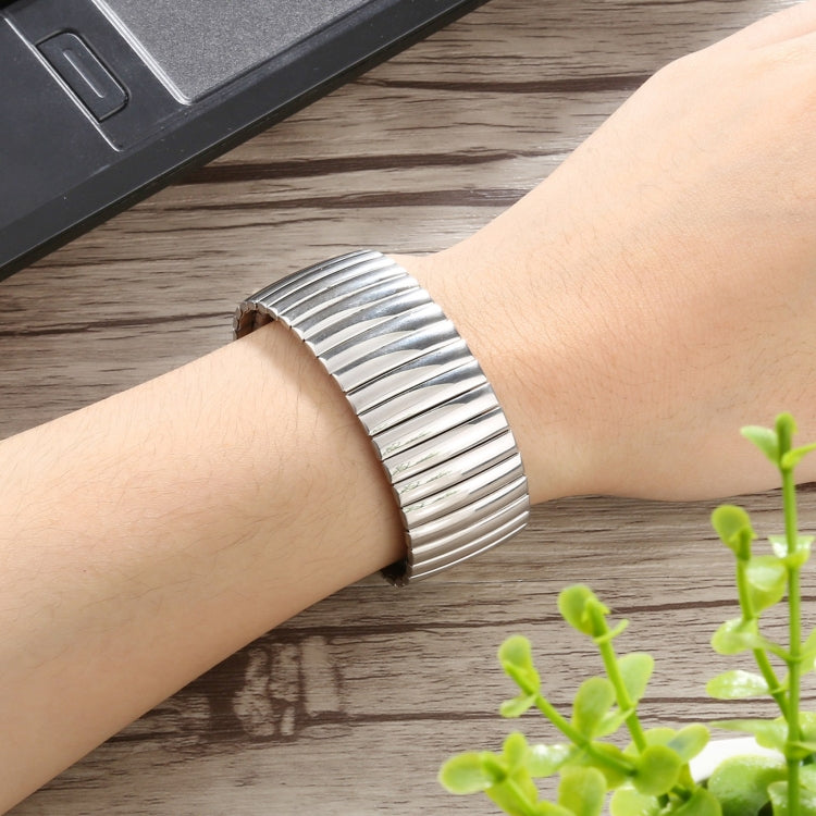 Lisslune | Elastic Aluminum Watch Band for Apple Watch Series 7 45mm / 6 & SE & 5 & 4 44mm / 3 & 2 & 1 42mm (Silver)