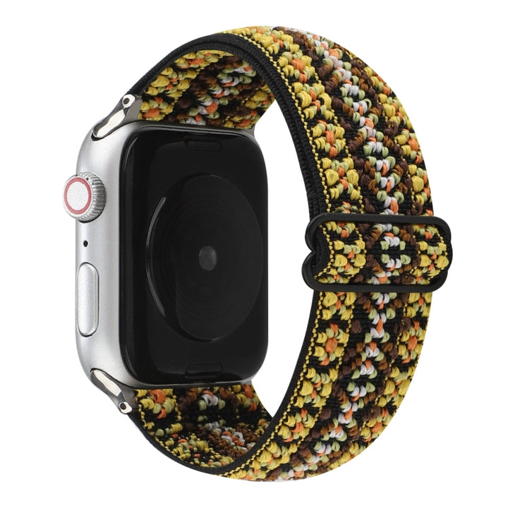 Lisslune | Ethnic Style Buckle Watch Band for Apple Watch Series 7 41mm / 6 & SE & 5 & 4 40mm / 3 & 2 & 1 38mm (Yellow)