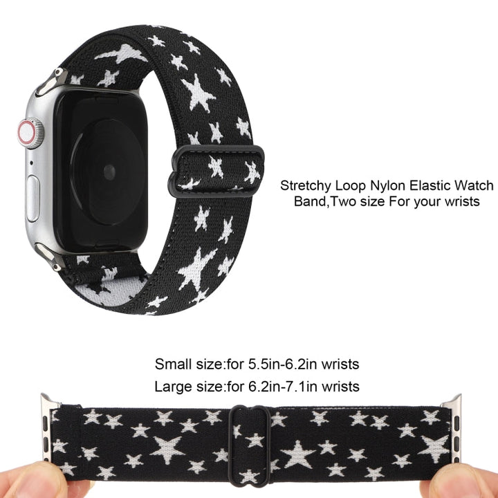 Lisslune | Ethnic Style Buckle Bracelet for Apple Watch Series 7 41mm / 6 & SE & 5 & 4 40mm / 3 & 2 & 1 38mm (Black White)