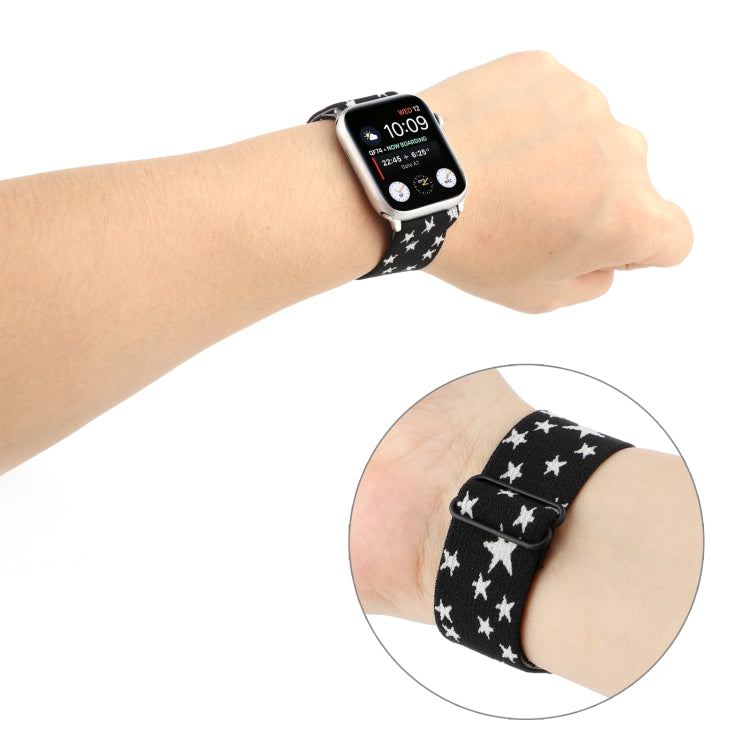 Lisslune | Ethnic Style Buckle Bracelet for Apple Watch Series 7 41mm / 6 & SE & 5 & 4 40mm / 3 & 2 & 1 38mm (Black White)