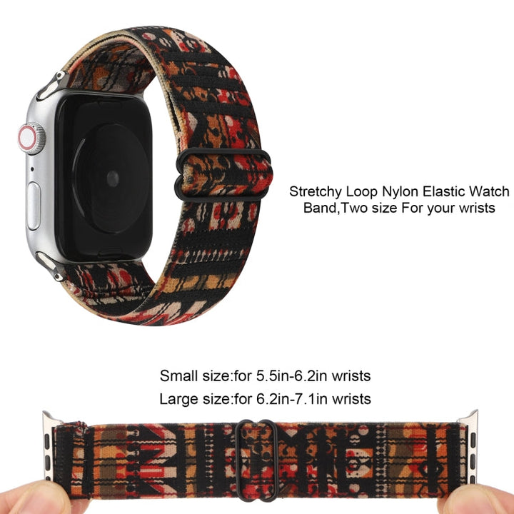 Lisslune | Ethnic Style Buckle Watch Band for Apple Watch Series 7 45mm / 6 & SE & 5 & 4 44mm / 3 & 2 & 1 42mm (Checked)
