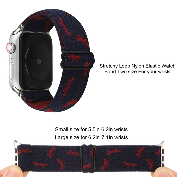 Lisslune | Ethnic Style Buckle Watch Band for Apple Watch Series 7 45mm / 6 & SE & 5 & 4 44mm / 3 & 2 & 1 42mm (Burgundy Blue)